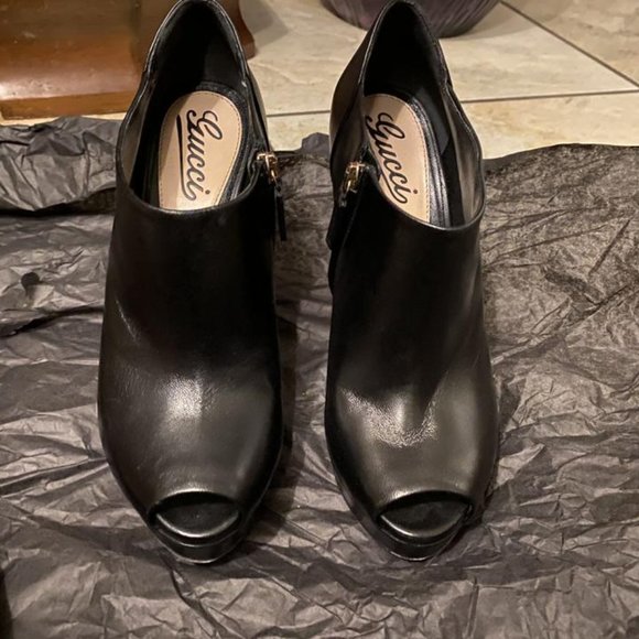 Gucci Black Open Toe Boots/Booties - Picture 12 of 12